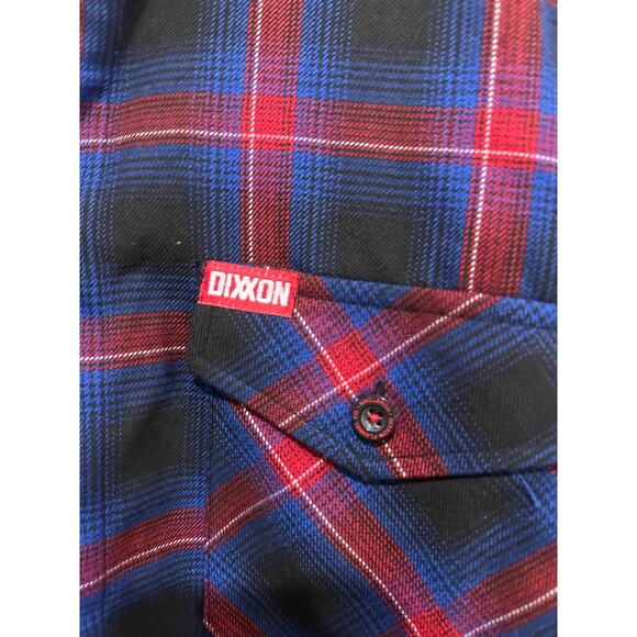 NWT Dixxon Flannel Company Homegrown blue red Plaid Button Down Shirt Size L - Picture 5 of 5